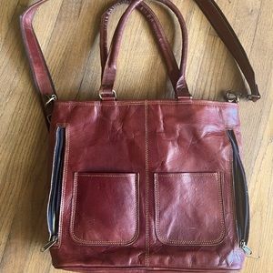 Leather work or travel bag